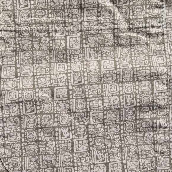 L.L. Bean Taupe Geometric Cotton Shirt - Picture 2 of 3